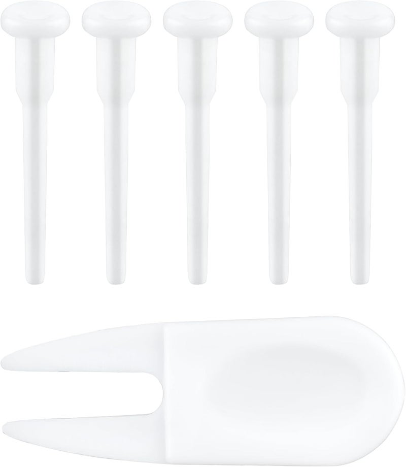 Quacc 6 PCS Yoga Ball Replacement Plugs and Plug Puller Kit, Pilates Ball Air Stopper Large Yoga Ball Air Plug Valve Nozzles Pin Exercise Ball Plug Removal Devices - Image 1